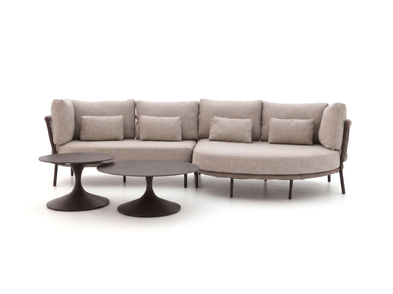 + 10 % Kassenrabatt | SUNS Bardi/Nova Chaiselongue Lounge-Set 3-teilig links 4-Sitzer