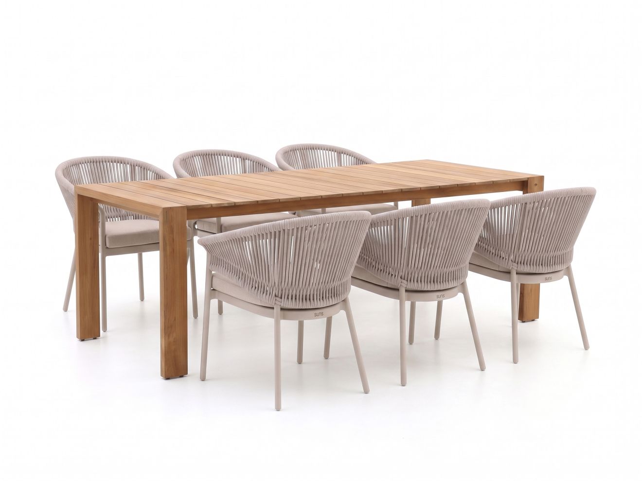 + 10 % Kassenrabatt | SUNS Santorini/Erice 240 cm Gartenmöbel-Set 7-teilig