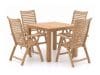 + 10 % Kassenrabatt | Sunyard Corby/Buxton 90 cm Gartenmöbel-Set 5-teilig verstellbar
