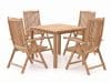 + 10 % Kassenrabatt | Sunyard Veronica/Liverpool 90 cm Gartenmöbel-Set 5-teilig verstellbar