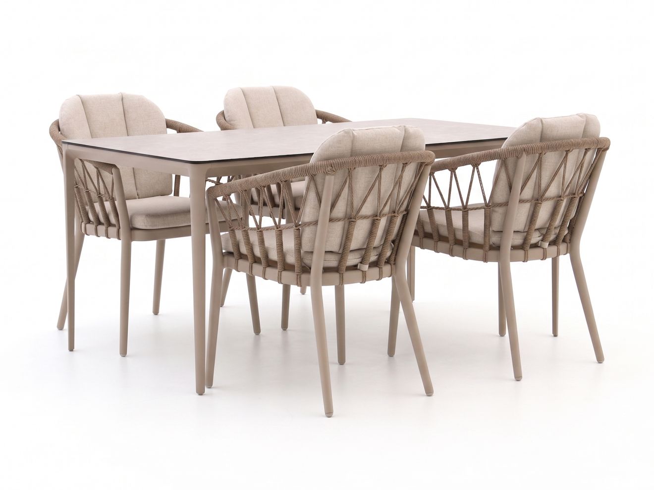 + 10 % Kassenrabatt | Tierra Outdoor SantaFe/Elegante 160 cm Gartenmöbel-Set 5-teilig
