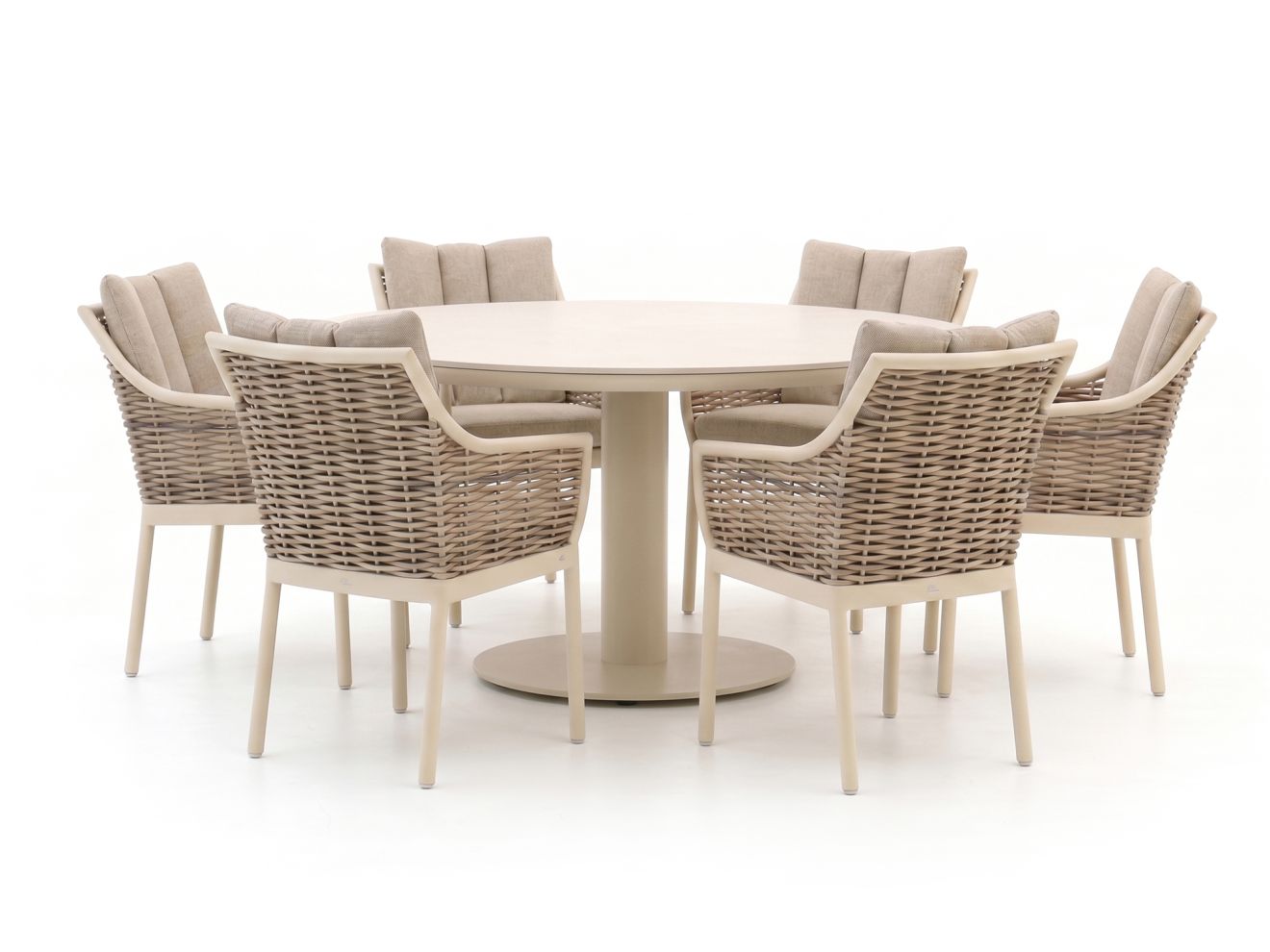 + 15 % Kassenrabatt | Apple Bee Milou/Melville ø 160 cm Gartenmöbel-Set 6-teilig