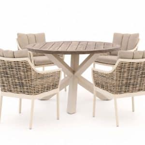 Apple Bee Milou/ROUGH-Y ø120cm dining tuinset 5-delig
