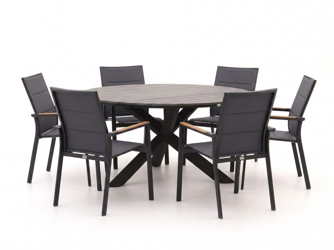 + 15 % Kassenrabatt | Bellagio Albinea/Fidenza ø 149 cm Gartenmöbel-Set 7-teilig stapelbar