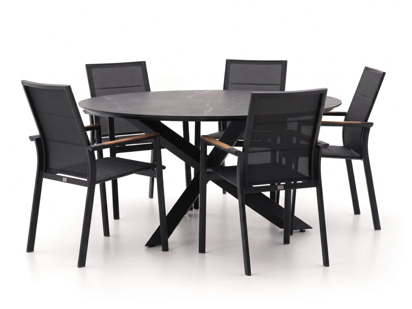 + 15 % Kassenrabatt | Bellagio Albinea/Lodola ø 150 cm Gartenmöbel-Set 6-teilig stapelbar