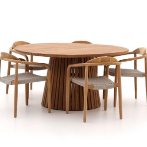 Bellagio Berbaro/Santa Severina ø150 cm Gartenmöbel-Set 6-Teilig Stapelbar