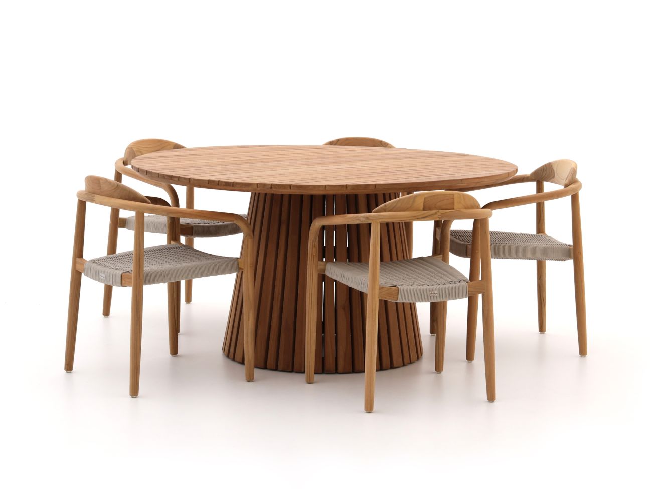 Bellagio Berbaro/Santa Severina ø150 cm Gartenmöbel-Set 6-Teilig Stapelbar