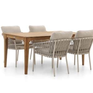 + 10 % Kassenrabatt | Bellagio Birgi Novo/Bruca 170 cm Gartenmöbel-Set 5-teilig stapelbar