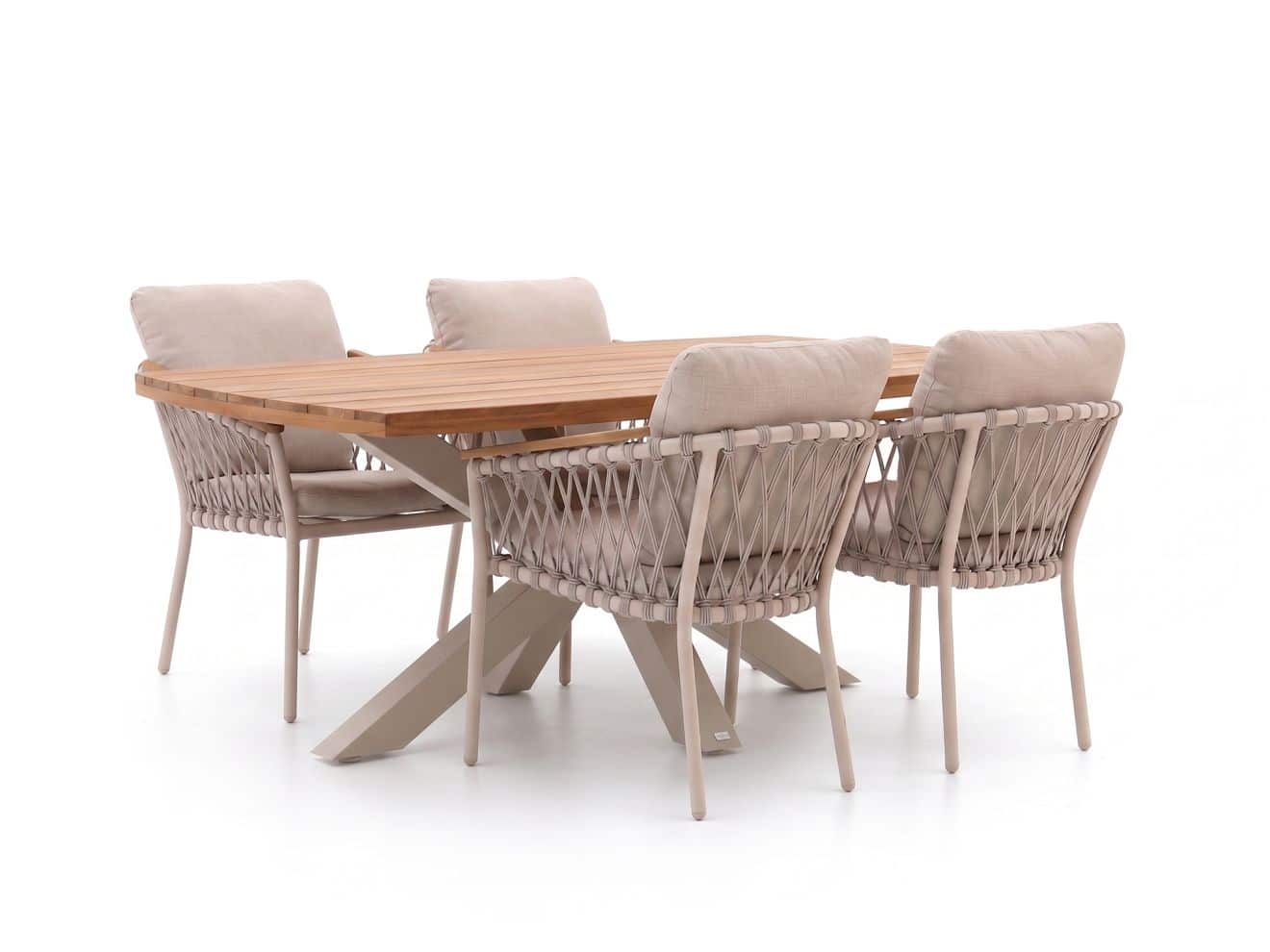 + 15 % Kassenrabatt | Bellagio Birgi Novo/Induno dänisch oval 180 cm Gartenmöbel-Set 5-teilig stapelbar