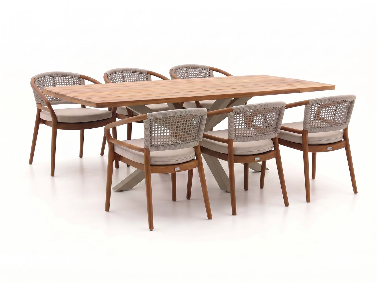 + 15 % Kassenrabatt | Bellagio Brasimone/Induno dänisch oval 240 cm Gartenmöbel-Set 7-teilig stapelbar