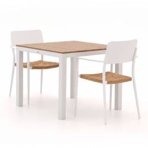 + 10 % Kassenrabatt | Bellagio Cino/Fidenza 90 cm Gartenmöbel-Set 3-teilig stapelbar