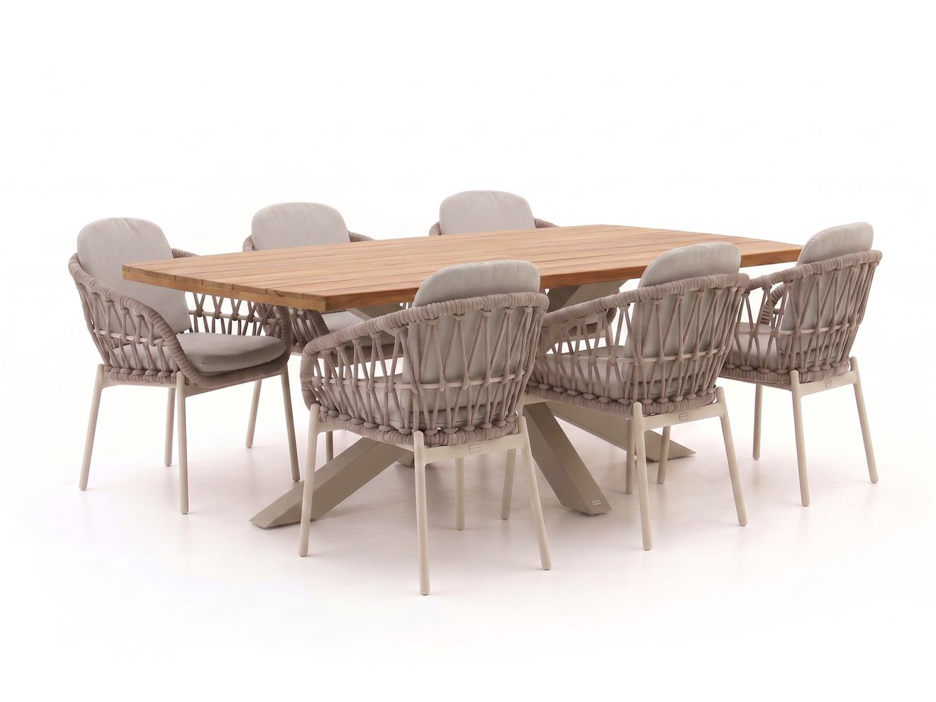+ 15 % Kassenrabatt | Bellagio Cupello/Induno dänisch oval 220 cm Gartenmöbel-Set 7-teilig
