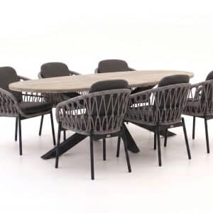 + 10 % Kassenrabatt | Bellagio Cupello/ROUGH-Y Ellipse 240 cm Gartenmöbel-Set 7-teilig