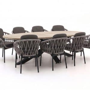 + 10 % Kassenrabatt | Bellagio Cupello/ROUGH-Y Ellipse 280 cm Gartenmöbel-Set 9-teilig