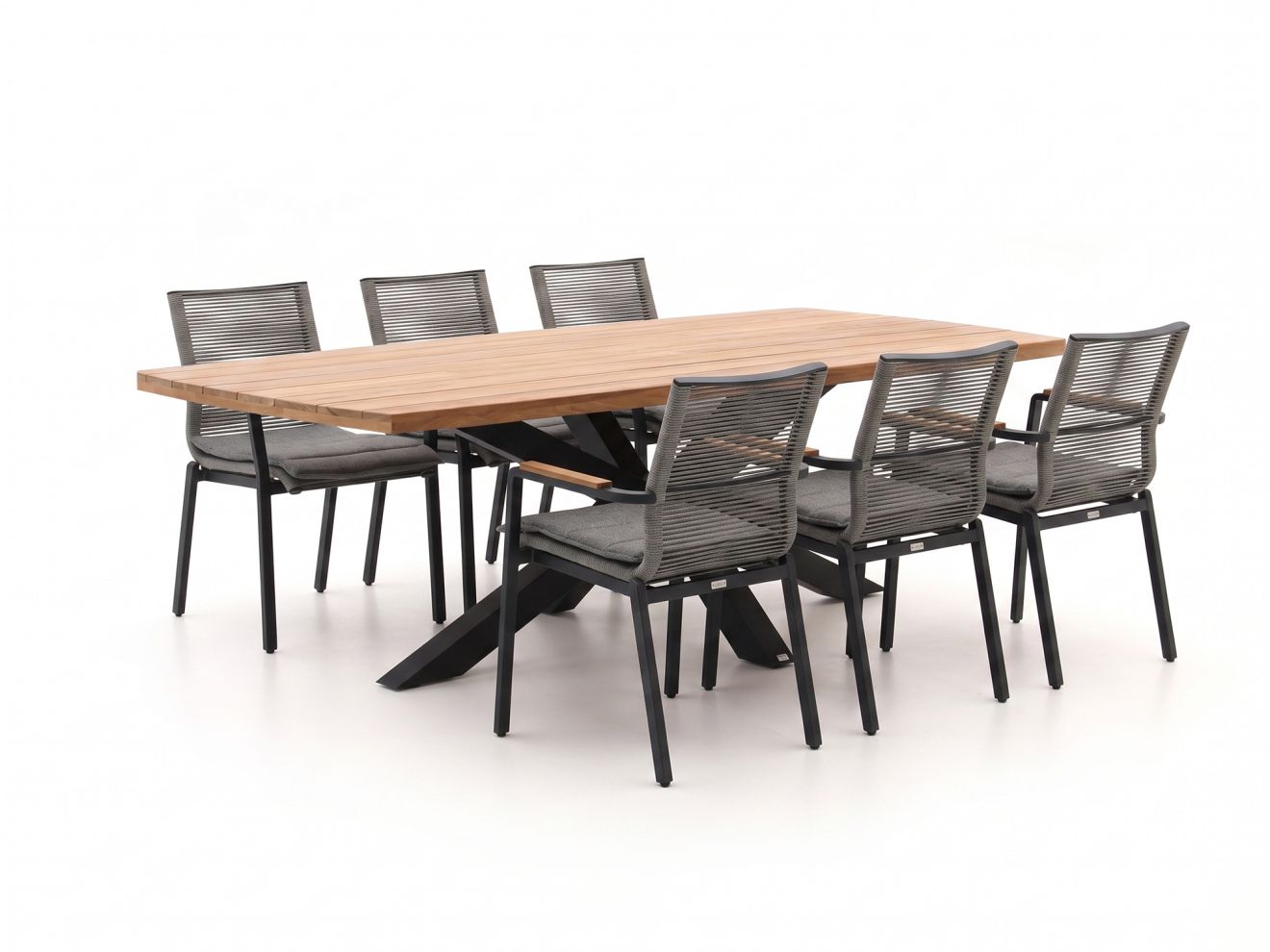+ 15 % Kassenrabatt | Bellagio Marudo/Induno dänisch oval 240 cm Gartenmöbel-Set 7-teilig stapelbar