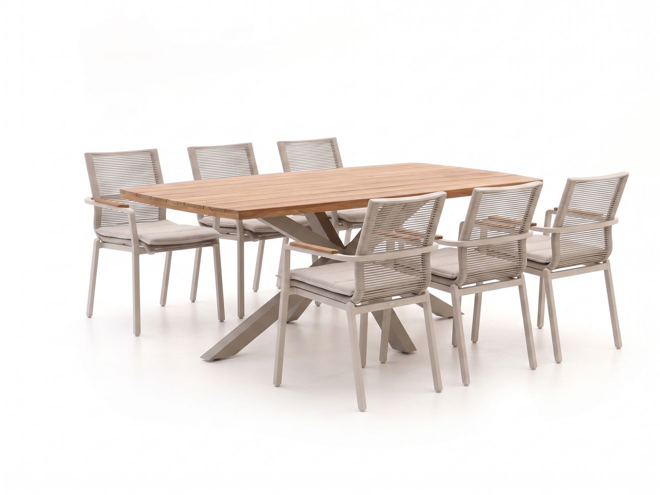 + 15 % Kassenrabatt | Bellagio Marudo/Induno dänisch oval 240 cm Gartenmöbel-Set 7-teilig stapelbar