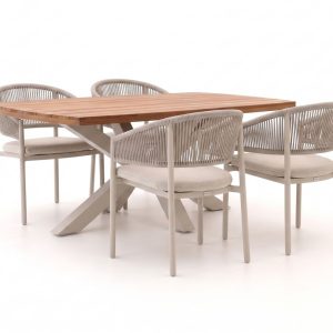 + 10 % Kassenrabatt | Bellagio Panaro/Induno Dänisch Oval 180 cm Gartenmöbel-Set 5-teilig stapelbar