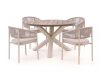 + 10 % Kassenrabatt | Bellagio Panaro/ROUGH-Y ø 120 cm Gartenmöbel-Set 5-teilig stapelbar