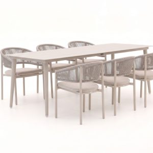 + 10 % Kassenrabatt | Bellagio Panaro/Sora 160 cm Gartenmöbel-Set 7-teilig stapelbar