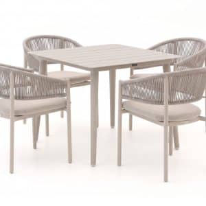 + 10 % Kassenrabatt | Bellagio Panaro/Sora 90 cm Gartenmöbel-Set 5-teilig stapelbar