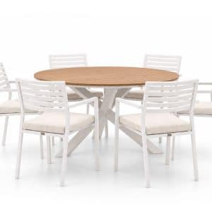 + 10 % Kassenrabatt | Bellagio Rumo/Fidenza ø 149 cm Gartenmöbel-Set 7-teilig stapelbar