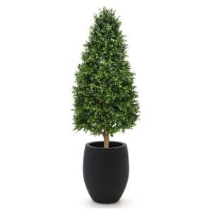 + 10 % Kassenrabatt | Designplants/Luca Lifestyle Buchsbaum Tower Kunstpflanze (h:140 cm) mit Grigio Tall Balloon Blumentopf