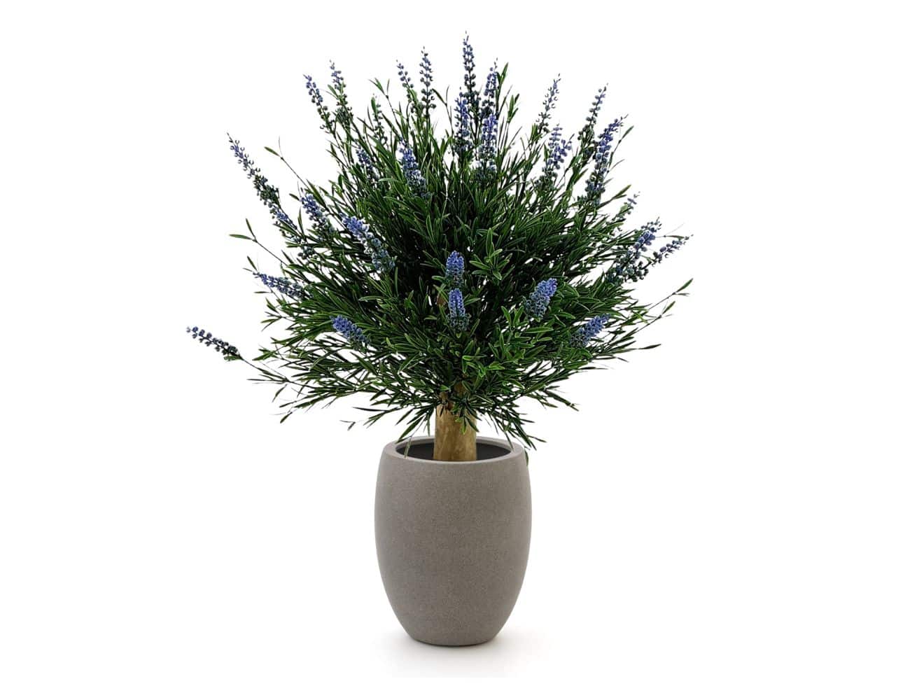+ 15 % Kassenrabatt | Designplants/Luca Lifestyle Lavendel Kugel Kunstpflanze (h:60 cm) mit Grigio Tall Balloon Blumentopf
