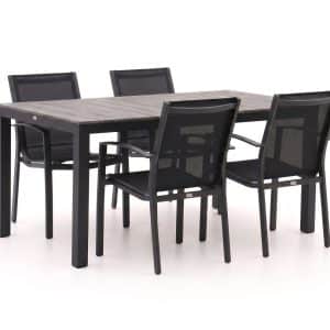 + 15 % Kassenrabatt | Forza Altea/Fidenza 160 cm Gartenmöbel-Set 5-teilig stapelbar