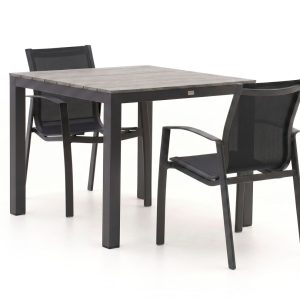 + 15 % Kassenrabatt | Forza Altea/Fidenza 90 cm Gartenmöbel-Set 3-teilig stapelbar