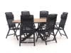 + 10 % Kassenrabatt | Forza Capri/Fidenza oval 220 cm Gartenmöbel-Set 7-teilig verstellbar