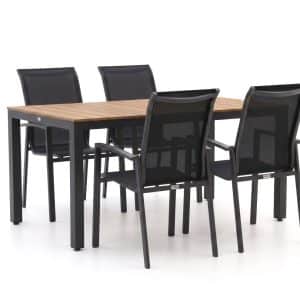 + 15 % Kassenrabatt | Forza Centallo/Fidenza 160 cm Gartenmöbel-Set 5-teilig stapelbar