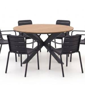 + 15 % Kassenrabatt | Forza Narni/Fidenza ø 149 cm Gartenmöbel-Set 7-teilig stapelbar