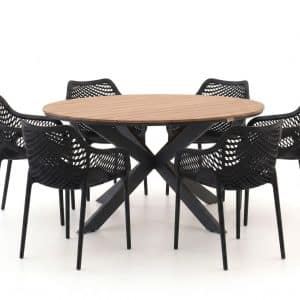 + 15 % Kassenrabatt | Forza Ripi/Fidenza ø 149 cm Gartenmöbel-Set 7-teilig stapelbar