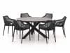 Forza Ripi/Fidenza ø 149 cm Gartenmöbel-Set 7-teilig stapelbar