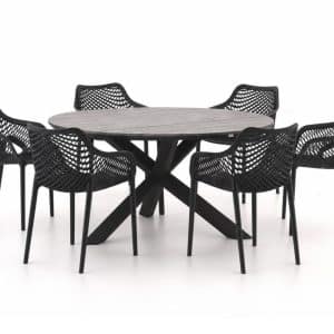 + 15 % Kassenrabatt | Forza Ripi/Fidenza ø 149 cm Gartenmöbel-Set 7-teilig stapelbar