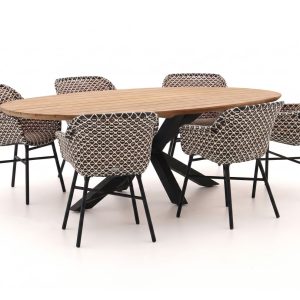 + 10 % Kassenrabatt | Hartman Delphine/Stephanie 240 cm Gartenmöbel-Set 7-teilig