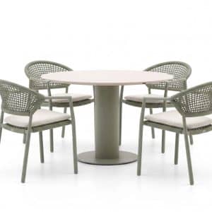 + 10 % Kassenrabatt | Hartman Taragona/Girona ø 120 cm Gartenmöbel-Set 5-teilig stapelbar