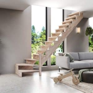 Holztreppe Intercon® Nizza | ¼ gewendelter Verlauf