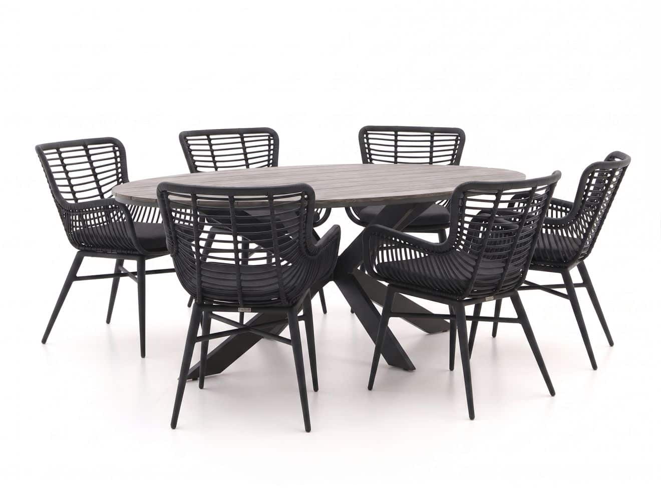 + 15 % Kassenrabatt | Intenso Asti/Fidenza oval 220 cm Gartenmöbel-Set 7-teilig