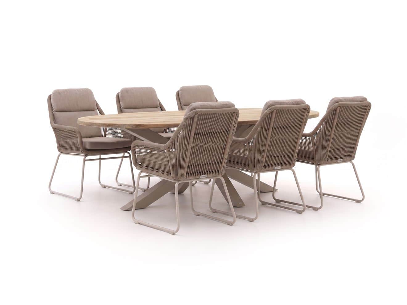 + 15 % Kassenrabatt | Intenso Isorella/ROUGH-Y Ellips 200 cm Gartenmöbel-Set 7-teilig