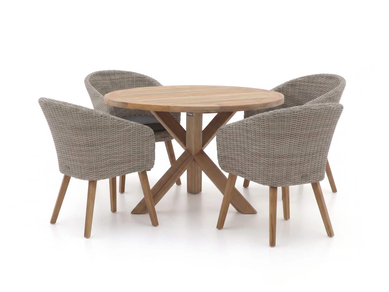 + 10 % Kassenrabatt | Intenso Tropea/ROUGH-Y ø 120 cm Gartenmöbel-Set 5-teilig