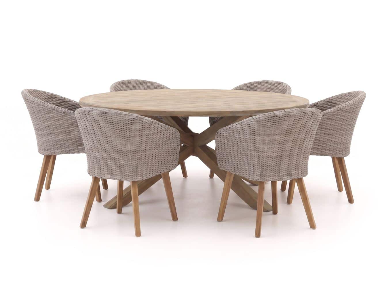 + 15 % Kassenrabatt | Intenso Tropea/ROUGH-Y ø 180 cm Gartenmöbel-Set 7-teilig