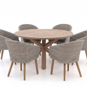Intenso Tropea/ROUGH-Y ø150cm dining tuinset 7-delig