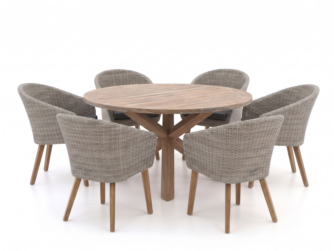 + 15 % Kassenrabatt | Intenso Tropea/ROUGH-Y ø 150 cm Gartenmöbel-Set 7-teilig