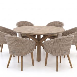 Intenso Tropea/ROUGH-Y ø150cm dining tuinset 7-delig