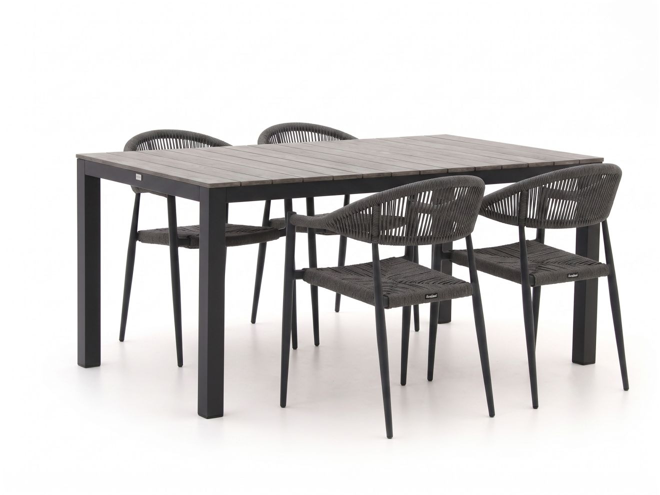+ 15 % Kassenrabatt | Manifesto Belpasso/Fidenza 160 cm Gartenmöbel-Set 5-teilig stapelbar