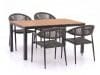 + 10 % Kassenrabatt | Manifesto Belpasso/Fidenza 160 cm Gartenmöbel-Set 5-teilig stapelbar