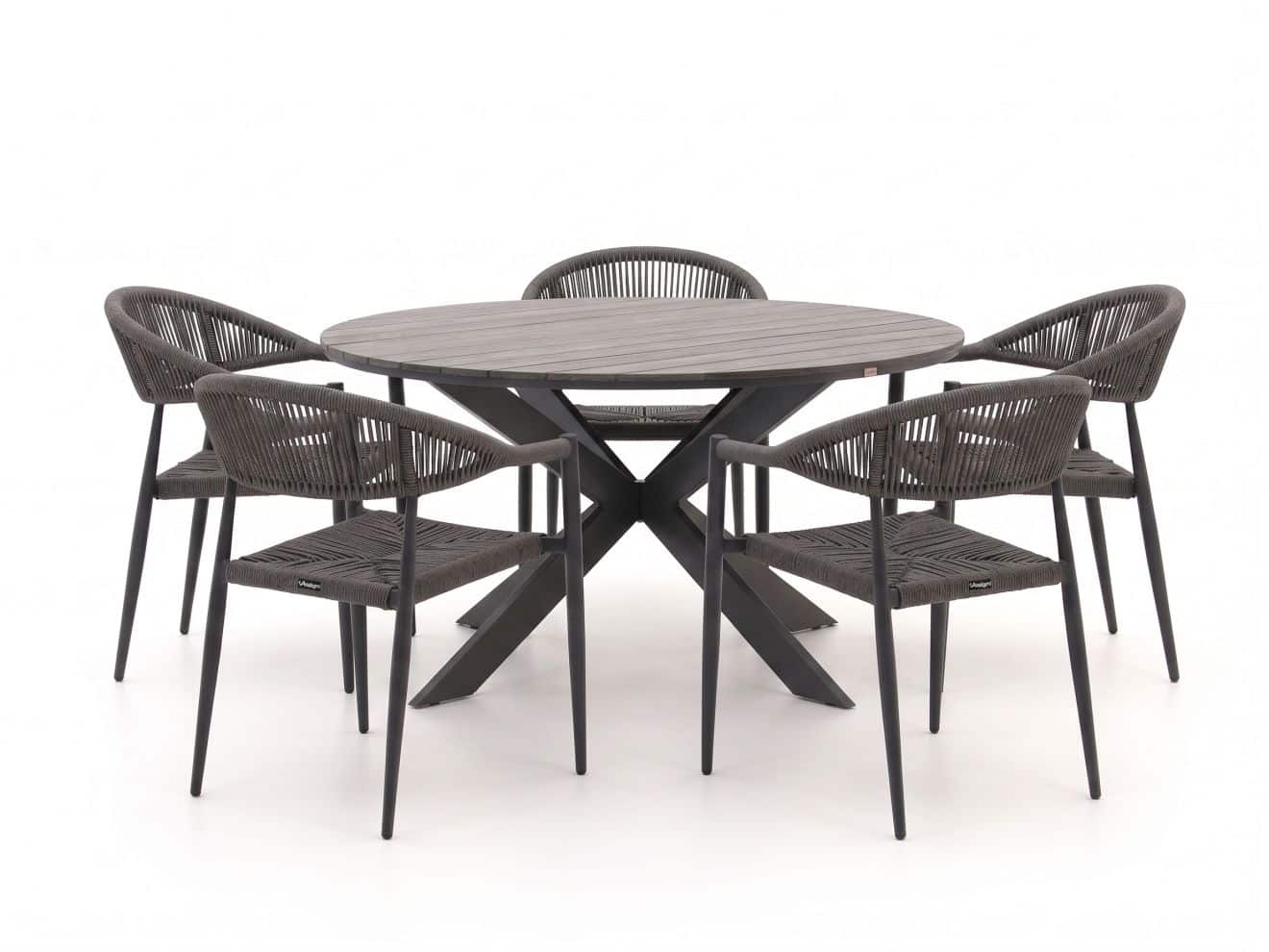 + 15 % Kassenrabatt | Manifesto Belpasso/Fidenza ø 149 cm Gartenmöbel-Set 6-teilig stapelbar