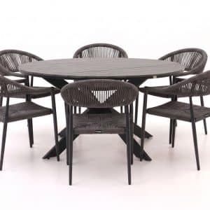 + 15 % Kassenrabatt | Manifesto Belpasso/Fidenza ø 149 cm Gartenmöbel-Set 7-teilig stapelbar