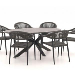 Manifesto Belpasso/Fidenza ovaal 180xcm dining tuinset 7-delig stapelbaar